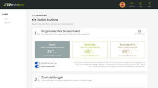 
                            4. Butler buchen - Login - Websitebutler