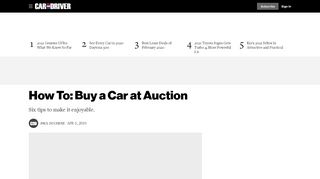 
                            7. Buy a Car at Auction - Car and Driver