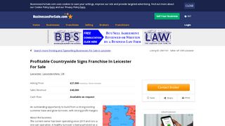 
                            7. Buy a Profitable Countrywide Signs Franchise In Leicester business ...