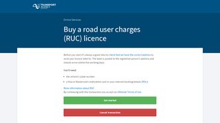 
                            11. Buy a road user charges (RUC) licence