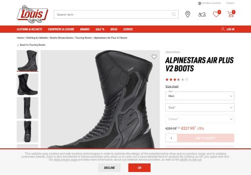 
                            9. Buy Alpinestars Air Plus V2 Boots | Louis Motorcycle & Leisure