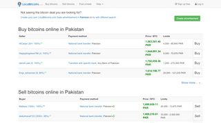 
                            5. Buy and sell bitcoins in Pakistan, with cash and online