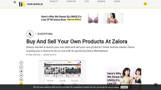 
                            5. Buy and sell your own products at Zalora | Her World
