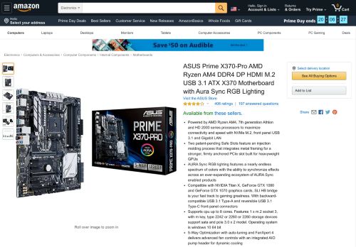 
                            12. Buy ASUS Prime X370-Pro AMD Ryzen AM4 DDR4 DP HDMI M.2 ...