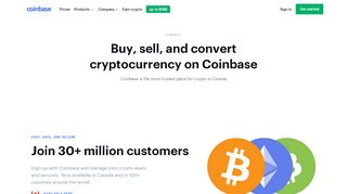 
                            3. Buy Bitcoin/Ethereum In Canada - Coinbase