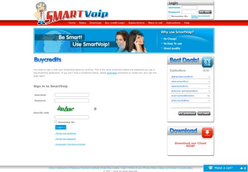 
                            11. Buy credit/Login - SmartVoip