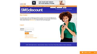 
                            6. Buy credits / login - SMS Discount