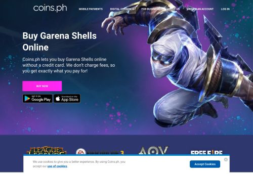 
                            12. Buy Garena Shells Online - No Hidden Fees | Coins.ph