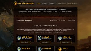 
                            12. Buy Gold for WoW Circle (All Realms - 3.3.5a, 4.3.4, 5.4.8 & 6.2.3)