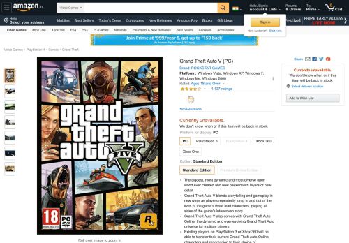 
                            9. Buy Grand Theft Auto V (PC) Online at Low Prices in India | ...