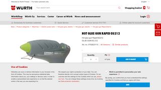 
                            10. Buy Hot glue gun RAPID EG212 (0702623110) online - Wurth - Würth