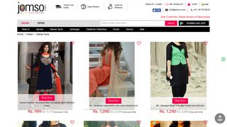 
                            5. Buy Indian Designer salwar kameez / suits online shopping ... - Jomso