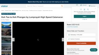 
                            12. Buy Koh Tao to Koh Phangan by Lomprayah High Speed Catamaran ...