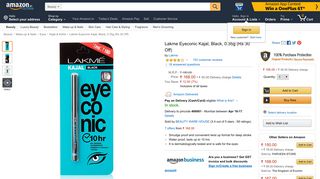 
                            4. Buy Lakme Eyeconic Kajal, Black, 0.35g (Rs 30 Off) Online at Low ...