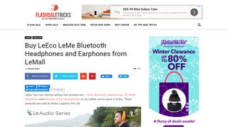 
                            4. Buy LeEco LeMe Bluetooth Headphones and Earphones from LeMall ...