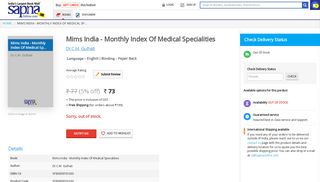 
                            10. Buy Mims India - Monthly Index Of Medical Specialities book : Dr.C.M. ...