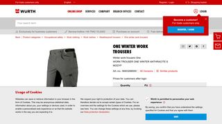 
                            11. Buy One winter work trousers (M403266000) online | WÜRTH