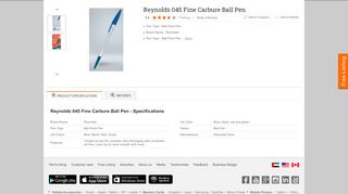 
                            13. Buy Reynolds 045 Fine Carbure Ball Pen, Features, Price, Reviews ...