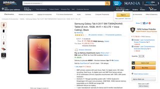 
                            12. Buy Samsung Galaxy Tab A 2017 SM-T385NZKAINS Tablet (8 inch ...