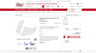 
                            12. Buy Schuberth Pinlock Visor C3 / C3 Pro / S2 Antifog prepared | Louis ...