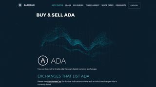 
                            2. Buy & Sell Ada - Cardano