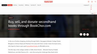 
                            7. Buy, sell, and donate secondhand books through BookChor.com