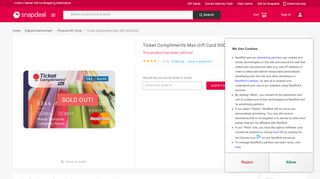 
                            13. Buy Ticket Compliments Max Gift Card 5000 Online on Snapdeal