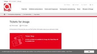 
                            4. Buy tickets | Anuga