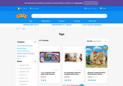 
                            12. Buy Toys Online | Toy Shop | Smyths Toys