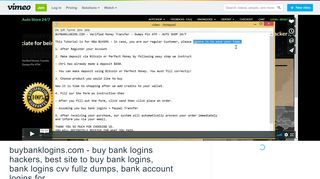 
                            1. buybanklogins.com - buy bank logins hackers, best site to buy bank ...