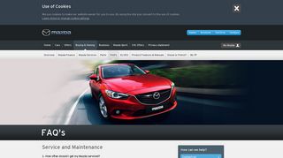 
                            2. Buying and Owning a Mazda - Frequently Asked Questions