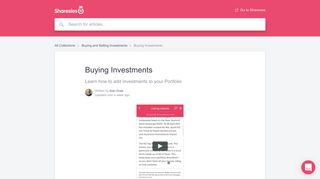 
                            5. Buying Investments | Sharesies Help Center