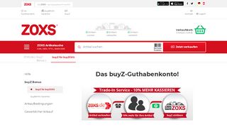 
                            5. buyZ Guthabenkonto | ZOXS GmbH