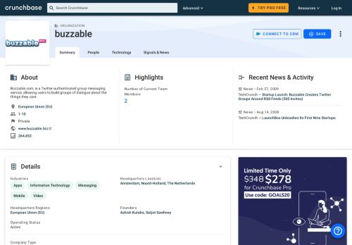
                            4. buzzable | Crunchbase