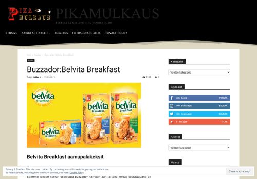 
                            13. Buzzador:Belvita Breakfast - PikaMulkaus
