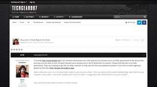 
                            5. Buzzen Chat Back Online - Buzzen Chat Network - TechGear007 Forum