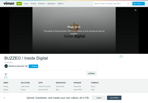 
                            10. BUZZEO / Inside Digital on Vimeo