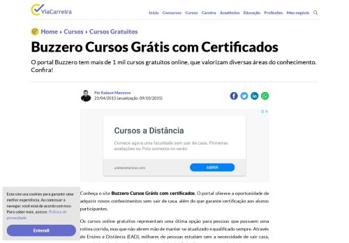 
                            13. Buzzero Cursos Grátis com Certificados - ViaCarreira