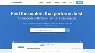 
                            1. BuzzSumo: Find the Most Shared Content and Key Influencers