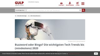 
                            10. Buzzword oder Bingo? Die wichtigsten Tech Trends bis (mindestens ...