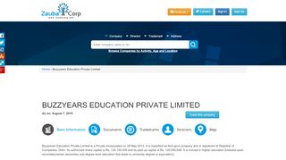 
                            10. BUZZYEARS EDUCATION PRIVATE LIMITED - Company, directors ...