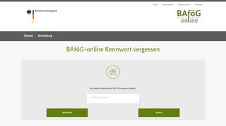 
                            2. BVA Internet: BAföG-Kennwort vergessen - BAföG-online