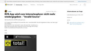 
                            8. BVB-App wird vom Internetexplorer nicht mehr wiedergegeben ...