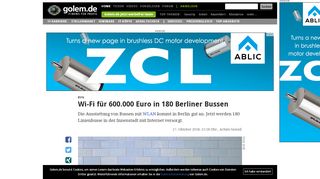 
                            8. BVG: Wi-Fi für 600.000 Euro in 180 Berliner Bussen - Golem.de