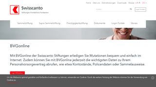 
                            4. BVGonline - Swisscanto Stiftungen