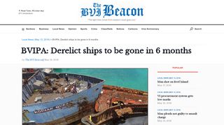 
                            8. BVIPA: Derelict ships to be gone in 6 months - The BVI Beacon