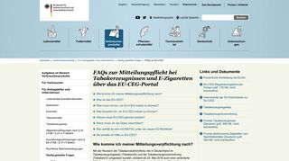 
                            3. BVL - FAQs zur Mitteilungspflicht bei Tabakerzeugnissen und E ...