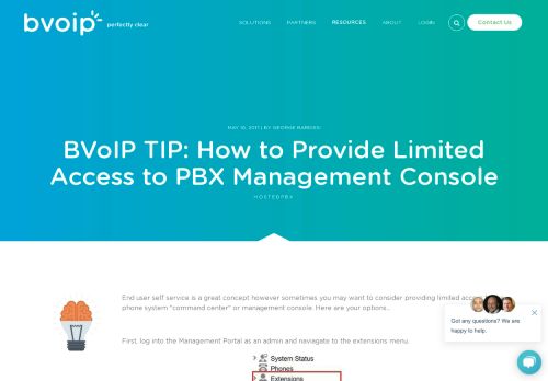 
                            11. BVoIP TIP: How to Provide Limited Access to PBX Management Console
