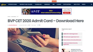 
                            11. BVP CET 2019 Admit Card – Download Here ... - AglaSem Admission