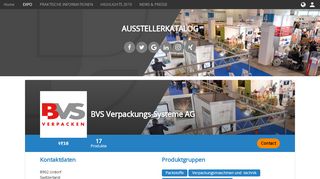 
                            9. BVS Verpackungs-Systeme AG - AUSSTELLERKATALOG / Empack ...